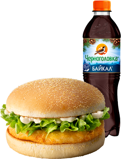 КФС купон на Чикенбургер + 1 Черноголовка бут. 0,5 л на выбор