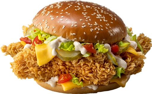 Биг Сандерс бургер острый в КФС — цена, калорийность, состав, вес и фото
