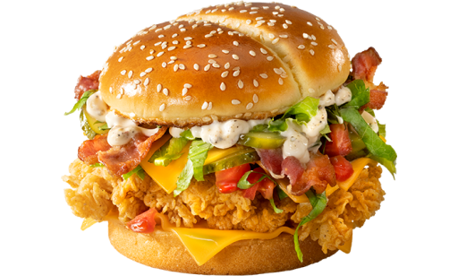 Бургер Сандерс Де Люкс Оригинальный — цена, калорийность, состав, вес и фото в KFC