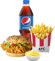 Комбо 2 (Шефбургер Джуниор) — цена, калорийность, состав, вес и фото в KFC