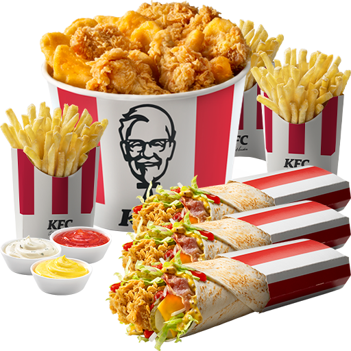 Комбо для троих с Твистером Де Люкс — цена, калорийность, состав, вес и фото в KFC