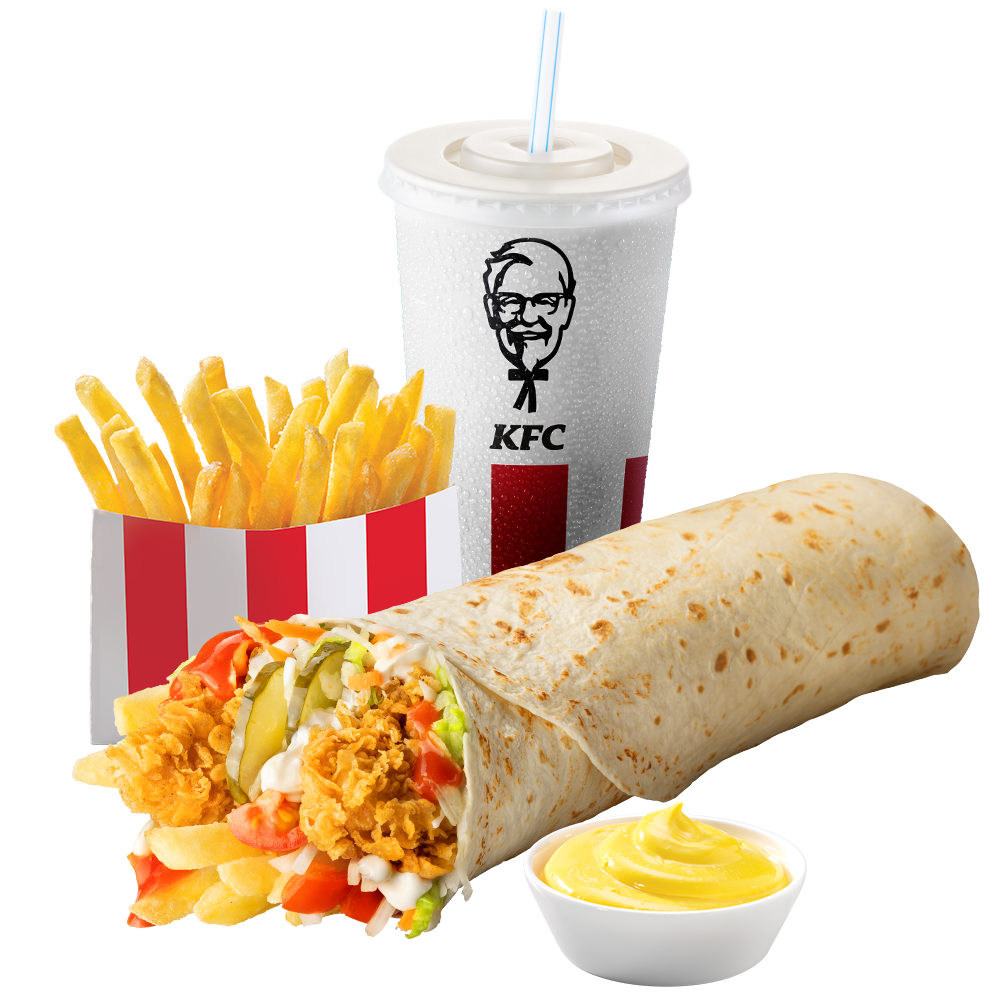 Комбо с Мега Ролл — цена, калорийность, состав, вес и фото в KFC