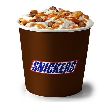 Мороженое Сникерс в КФС — цена, калорийность, состав, вес и фото