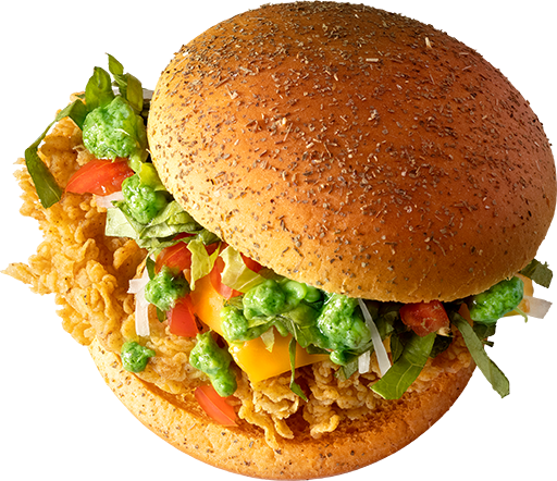 Песто бургер в КФС — цена, калорийность, состав, вес и фото