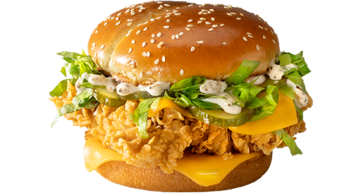 Сандерс бургер оригинальный в КФС — цена, калорийность, состав, вес и фото