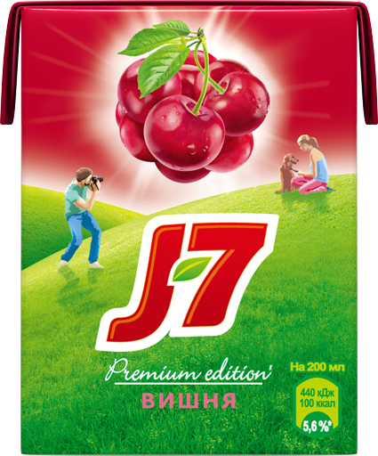 Сок J7 вишневый 0,2 л в КФС — цена, калорийность, состав, вес и фото